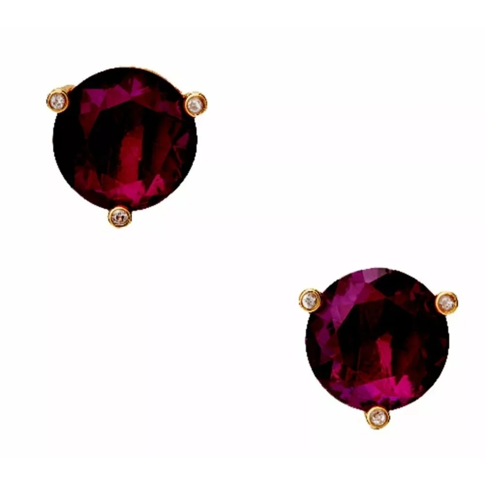 Kate Spade Rise & Shine Red Cubic Zirconia Stud Earrings
